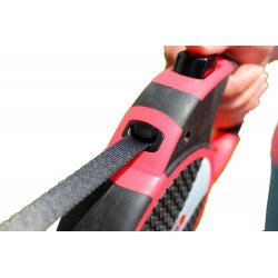 Banda textila ranforsata KONG cu Lesă retractabilă KONG Terrain Medium 5m Neagră pentru câini până la 30kg