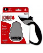 Siguranță KONG cu Lesă retractabilă KONG Terrain Large 5m Gri pentru câini până la 50kg