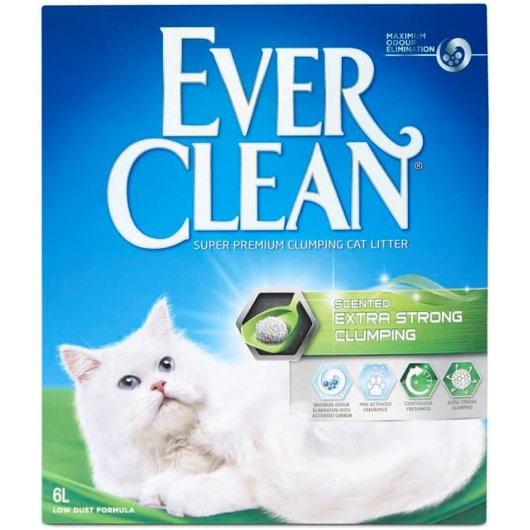 Nisip litieră Ever Clean Extra Strong Clumping Parfumat 6L pentru pisici