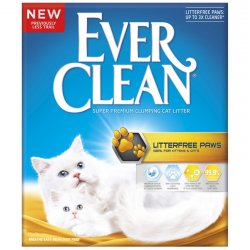 Nisip litieră Ever Clean Litterfree Paws 6L pentru pisici cu blană lungă și pui