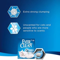 Tehnologie cu carbune activat in Nisip litieră Ever Clean Extra Strong Clumping Unscented 6L pentru pisici sensibile