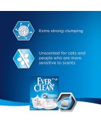 Tehnologie cu carbune activat in Nisip litieră Ever Clean Extra Strong Clumping Unscented 6L pentru pisici sensibile