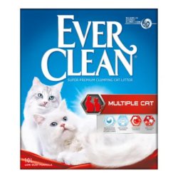 Nisip litieră Ever Clean Multiple Cat Parfumat 10L pentru case cu mai multe pisici