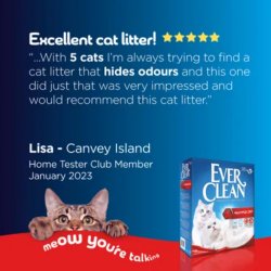 Recenzii cu Nisip litieră Ever Clean Multiple Cat Parfumat 10L pentru case cu mai multe pisici