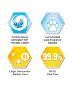 Granulatie mare cu Nisip litieră Ever Clean Litterfree Paws 10L pentru pisici cu blană lungă și pui