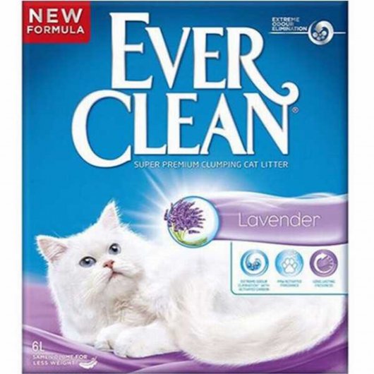 Nisip litieră Ever Clean Lavender Parfumat 6L pentru pisici