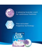 Neutralizare dubla activa cu Nisip litieră Ever Clean Lavender Parfumat 6L pentru pisici