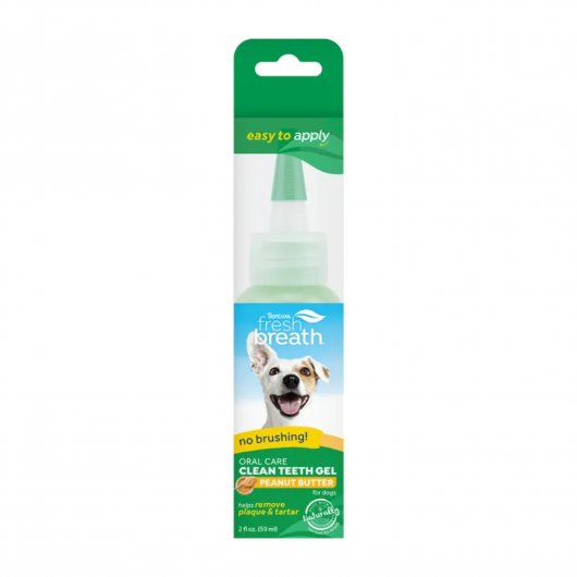 Gel dentar TropiClean Fresh Breath Peanut Butter 59ml fără periaj pentru câini