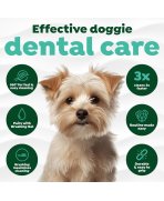 Infografic îngrijire dentară eficientă kit complet TropiClean Oral Care pentru câini de talie mică