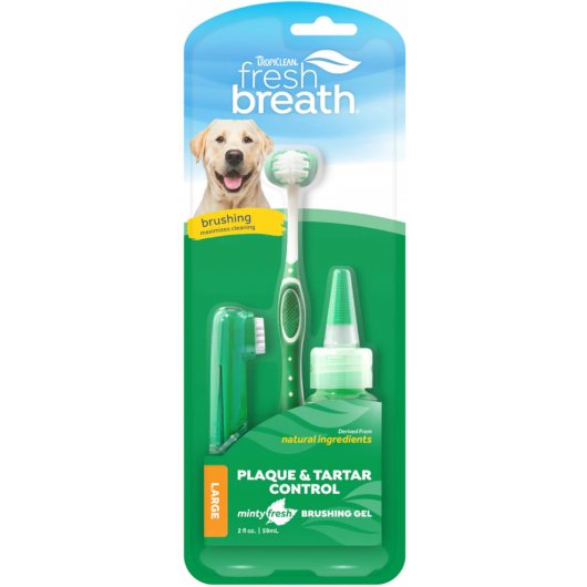 Kit complet pentru igienă orală TropiClean Oral Care 59ml pentru câini
