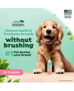 Banner de prezentare gel dentar TropiClean Fresh Breath Puppy 59ml pentru căței juniori