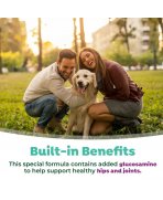 Prezentare lifestyle beneficii articulații și glucozamină TropiClean Water Additive Hip & Joint