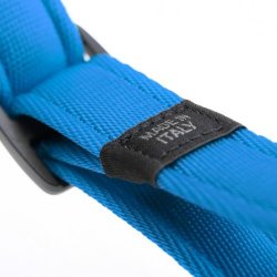 Etichetă Made in Italy pe hamul albastru pentru câini MyFamily mărimea M