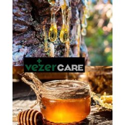 Imagine de prezentare cu miere si rasina ca ingrediente naturale pentru unguentul de ingrijire Vezer Care