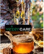 Imagine de prezentare cu miere si rasina ca ingrediente naturale pentru unguentul de ingrijire Vezer Care